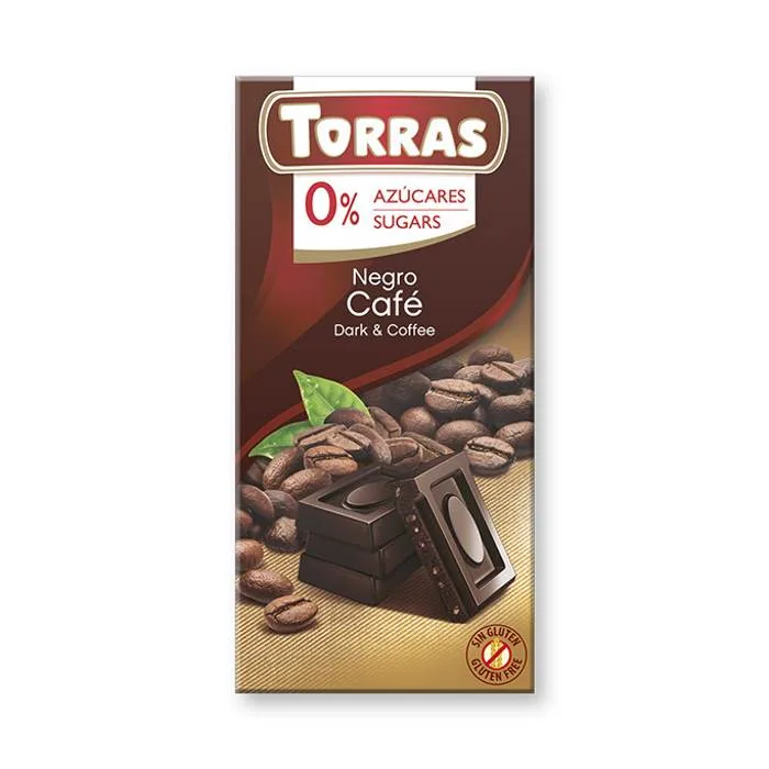 Torras Dark Chocolate with Coffee, no added sugar