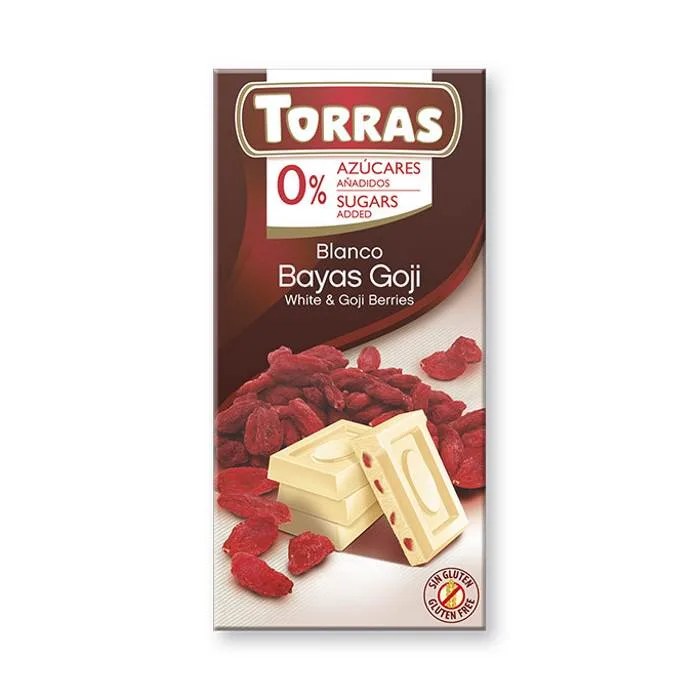 Torras Čokoláda bílá s goji bez přidaného cukru