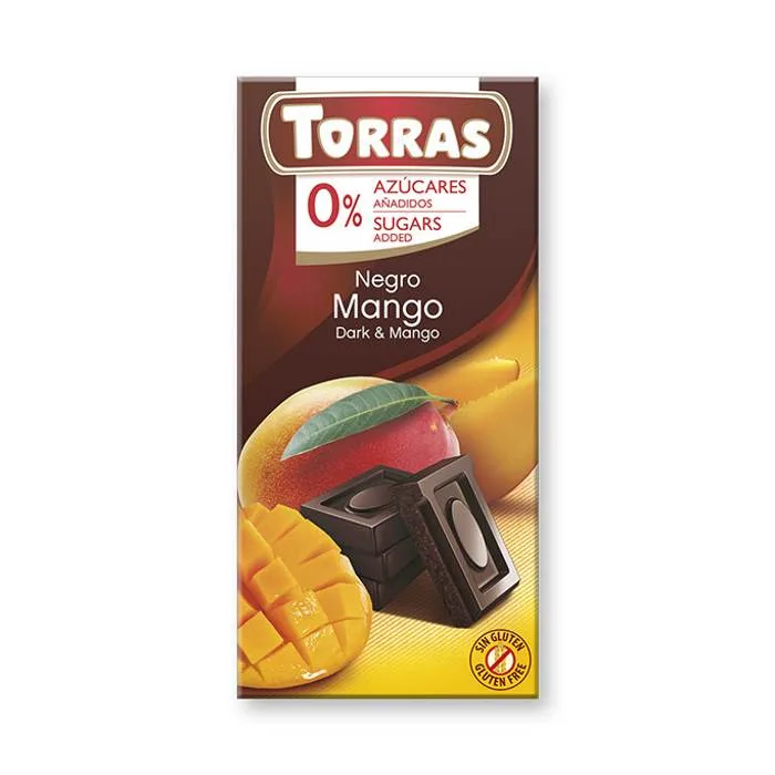 Torras Dark Chocolate with Mango, No Added Sugar