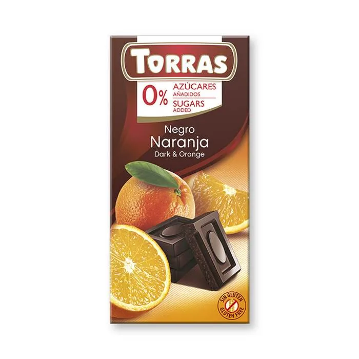 Torras Dark Chocolate with Orange, no added sugar