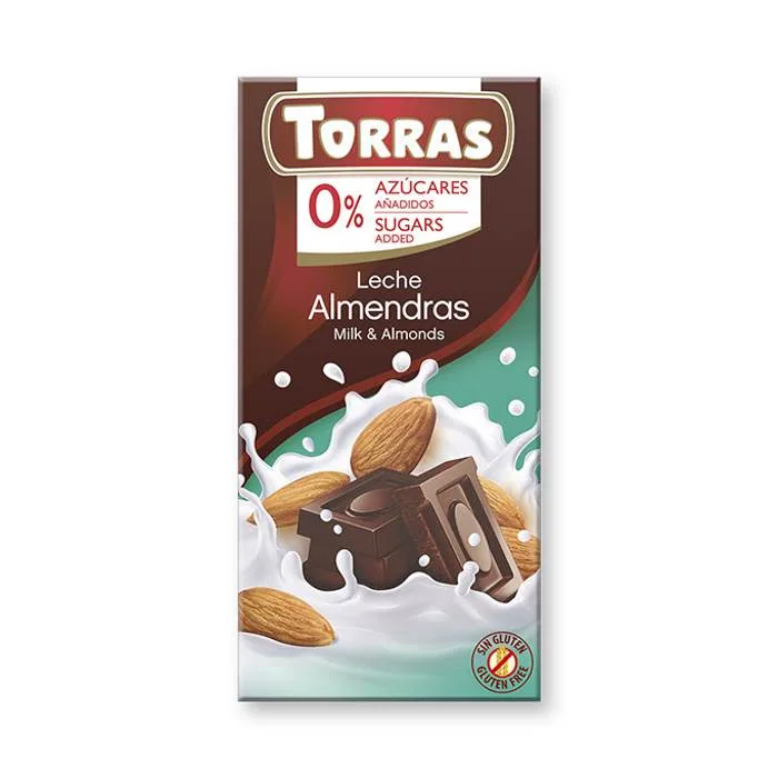 Torras Milchschokolade mit Mandeln ohne Zuckerzusatz