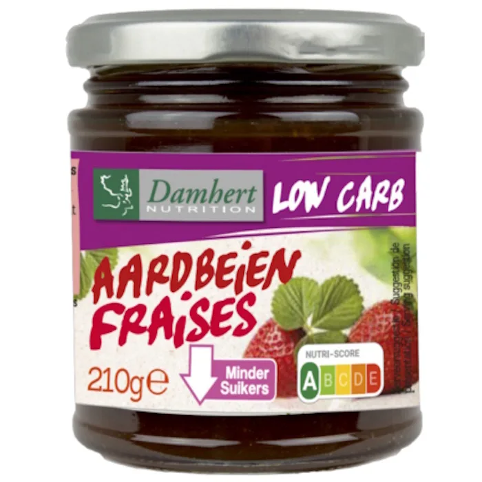 Low-carbohydrate STRAWBERRY jam