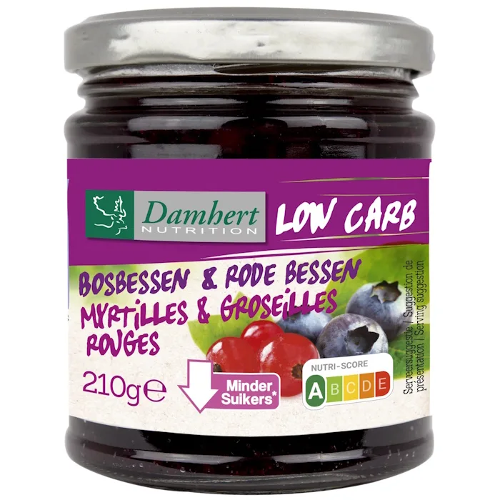 Low-carbohydrate BLUEBERRY – RED CURRANT jam