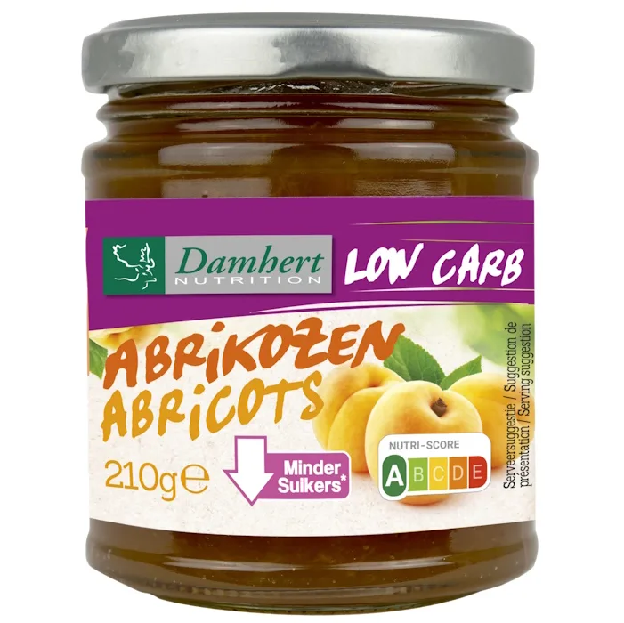 Low-carbohydrate APRICOT jam