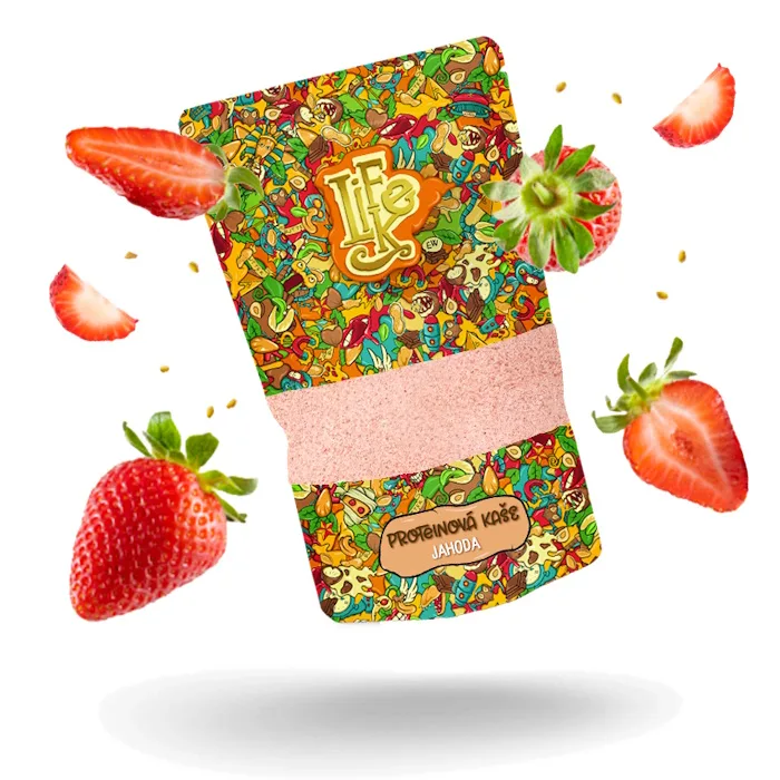LifeLike Protein-Pudding mit Erdbeergeschmack