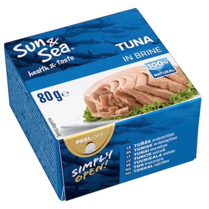 Sun & Sea Tuna in its own juice, chunks, 80 g