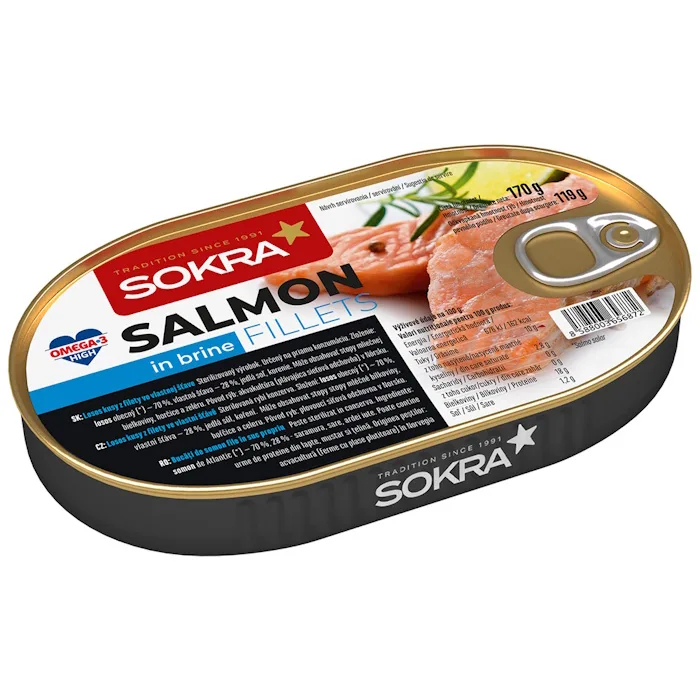 Sokra Salmon Fillets in Their Own Juice 170 g