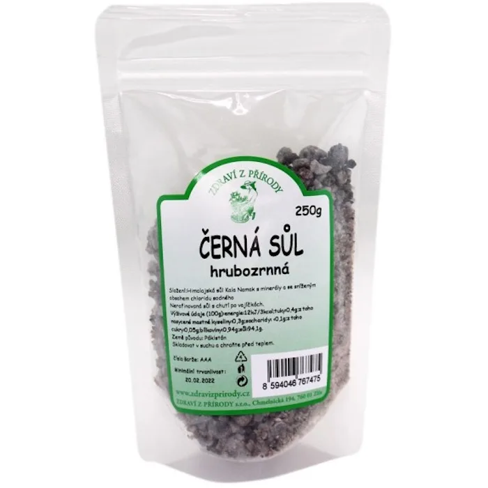 Coarse black salt